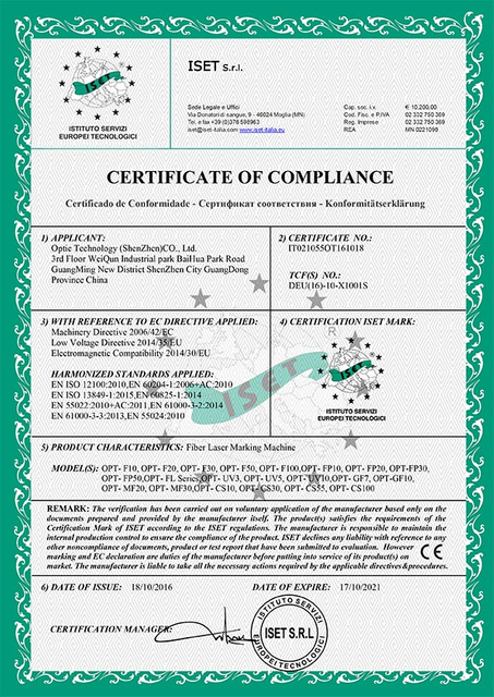 Máquina de corte por láser CE de fibra
