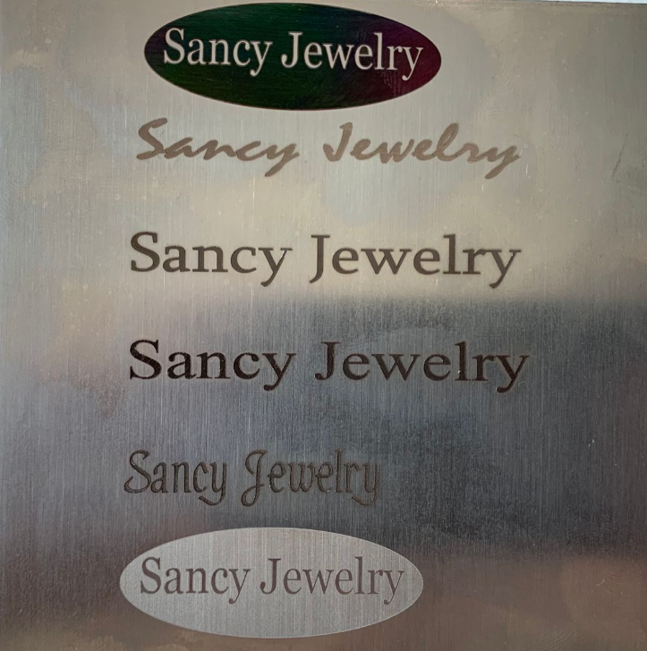 Muestra de m&aacute;quina de marcado l&aacute;ser de fibra