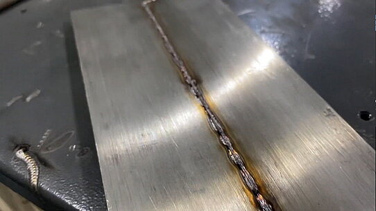 Efecto de soldadura de acero inoxidable de 8 mm (reverso)